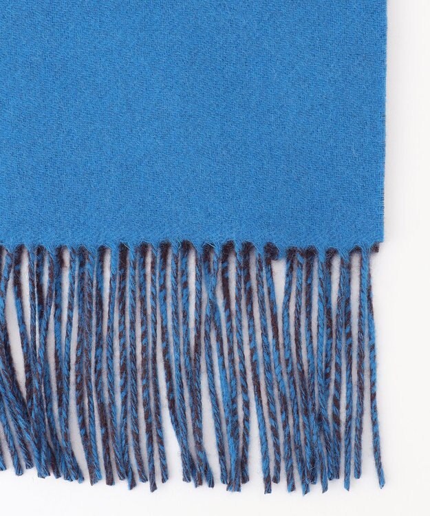 ICB リバーシブルウールマフラー バーントブラウン×サファイア系