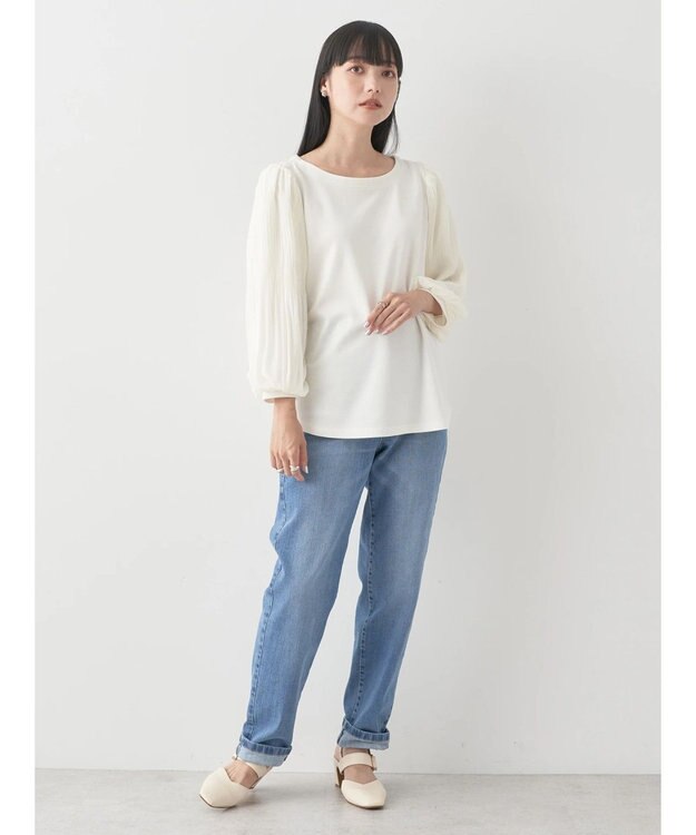 earth music&ecology マジョリカプリーツプルオーバー Ivory