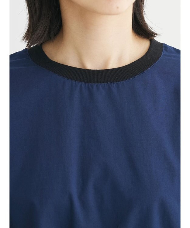 Green Parks ランタンスリーブブラウス Navy