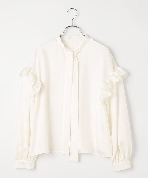 #Newans 【ANSWER for 骨格ウェーブ】リボンタイブラウス ホワイト系