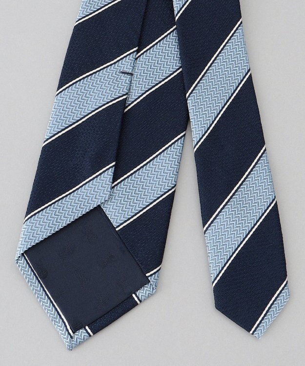 GOTAIRIKU GOTAIRIKU別注【日本製】シルク ネクタイ_レジメンタル ネイビー系2