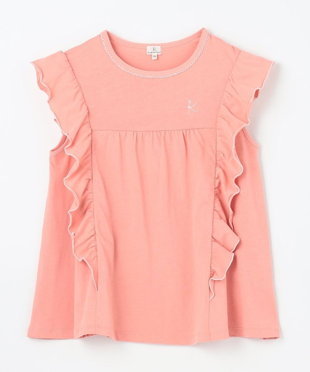 組曲 KIDS 【150-160㎝】フリフリフリル チュニック アプリコット系