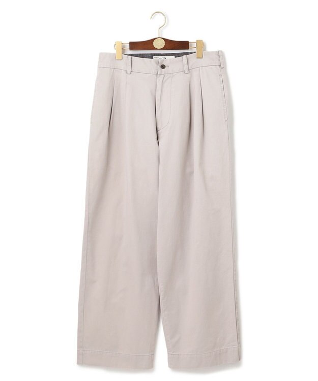 J.PRESS MEN 【NYUZELESS】2タック ワイドスラックス ライトグレー系