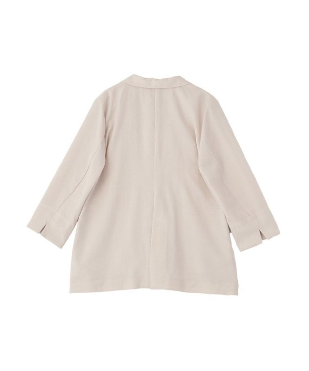 YECCA VECCA マシンウォッシャブルリネンライクジャケット Light Beige