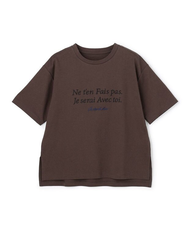 UNFILO 【新色追加/VERY掲載】BEAUTY FORM-T cotton ロゴ ハーフスリーブ Tシャツ [NEW]ブラウン