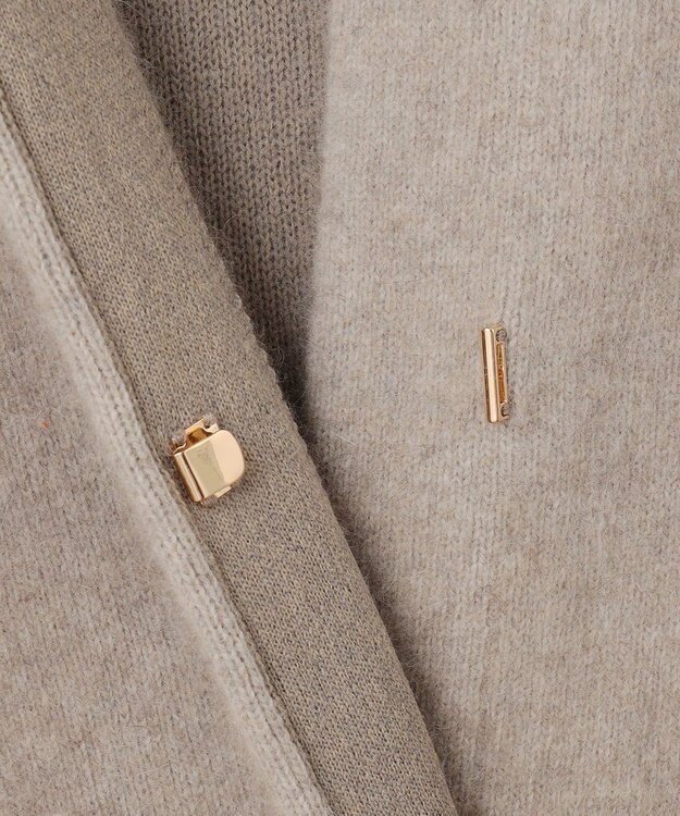 23区 【CLASSY.11月号掲載/洗える】ラクーンブレンドダブルフェイス ニットカーディガン ベージュ系
