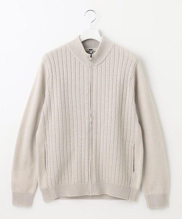 JOSEPH ABBOUD 【WEB/一部店舗限定】コットンバルキーニットブルゾン アイボリー系