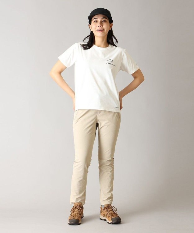 Columbia Columbia/ ウィメンズタイムトゥートレイルグラフィックショートスリーブTシャツ /コロンビア Sea Salt