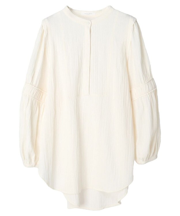 Green Parks 表面変化比翼シャツチュニック Ivory