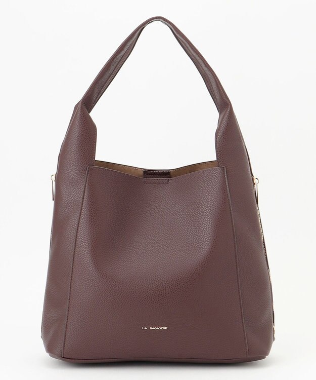 LA BAGAGERIE コンビカラー　ライトウェイトトート ワイン