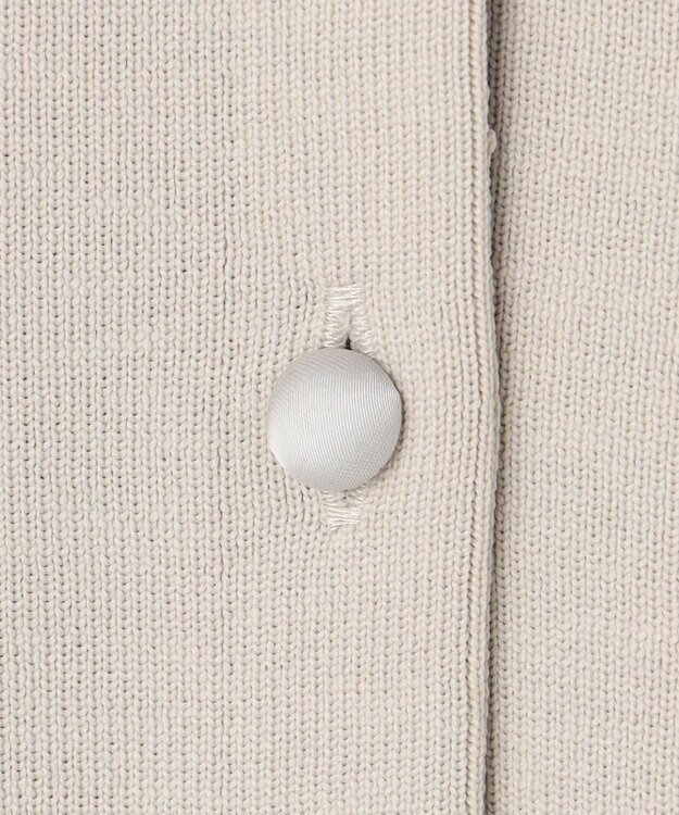 自由区 S 【SHIHOさん着用】ジャカードコンビ カーディガン ベージュ