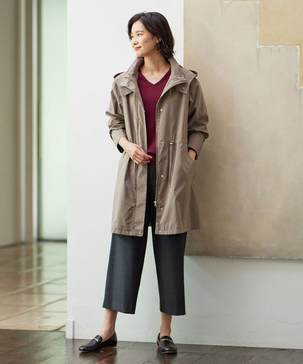 J.PRESS LADIES S 【洗える・撥水】Artirosa モッズコート ブラウン系