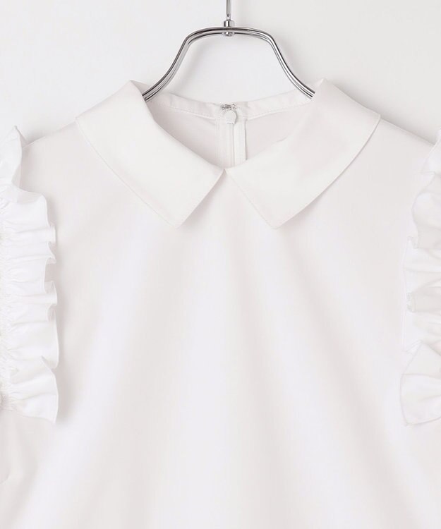 #Newans ロマンティックフリルディテールシャツ ホワイト