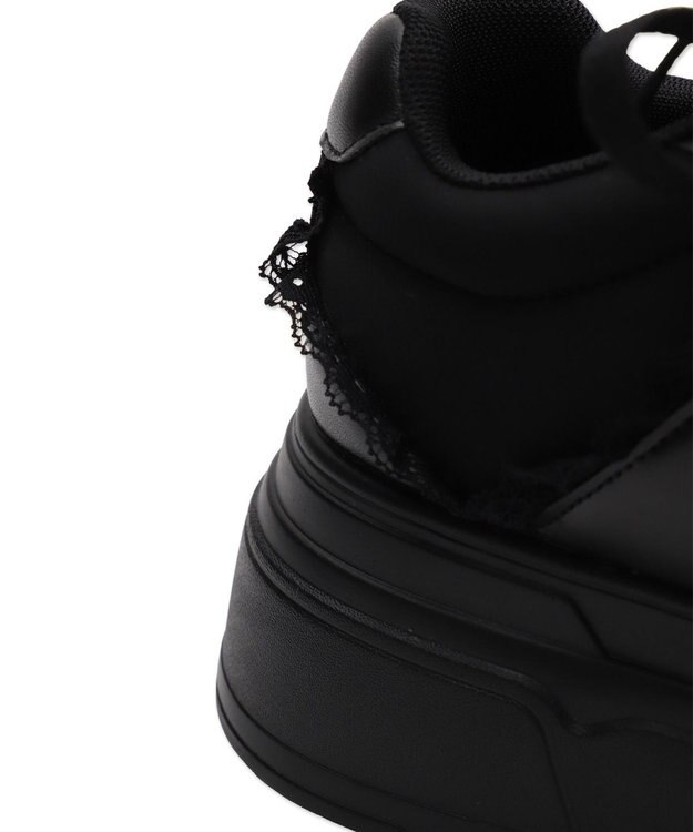 WEGO ダブルリボンフリルスニーカー ブラック