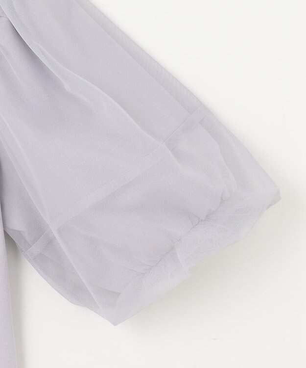 ANY チュールコンビパフスリーブプルオーバー グレー