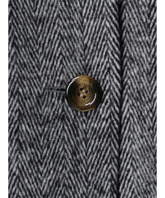 Green Parks ・ＥＬＥＮＣＡＲＥ　ＤＵＥ　ヘリンボーンミドルコート Gray