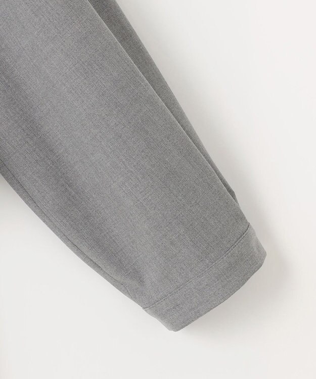 組曲 L 【KUMIKYOKU NAVY】ウーステッドライククロス フリルブラウス ミディアムグレー系