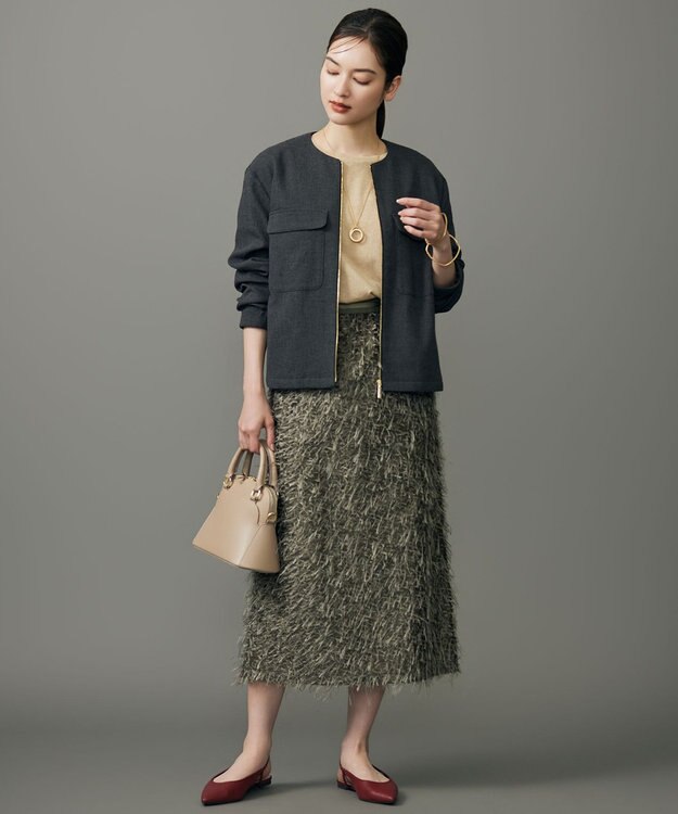 自由区 【カタログ掲載】ラメトリコットジャージー カットソー ベージュ