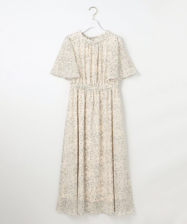 ANY SIS L 【洗える】プリント ワンピース アイボリー系