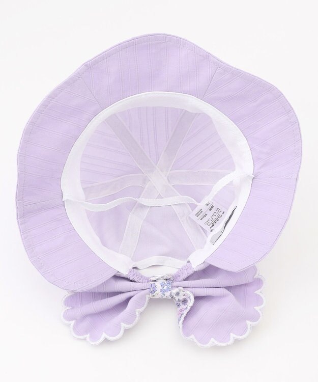 ANY KIDS 【日よけ付き】リボンハット ラベンダー