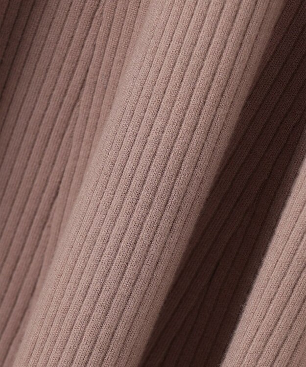 ANY SIS 【洗える】異素材コンビフレアニット ワンピース ローズグレー