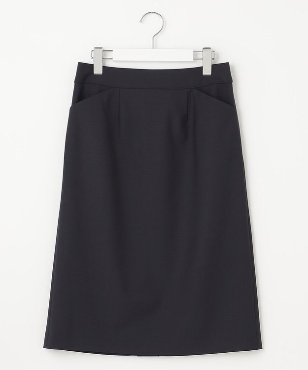 J.PRESS LADIES L BAHARIYE SOLID フレアースカート ネイビー系