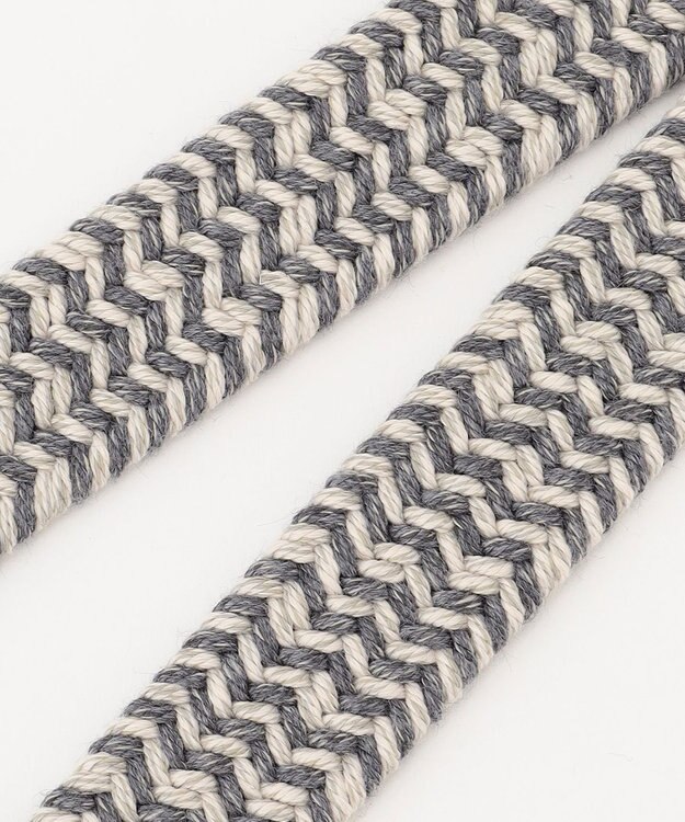 JOSEPH ABBOUD 【ストレッチ/ソフト/日本製】ウールメランジメッシュ ベルト ライトグレー系