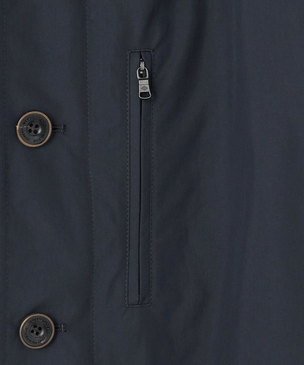 JOSEPH ABBOUD 【フード脱着仕様/JAPANファブリック/ECO撥水】ステンカラー コート ネイビー系