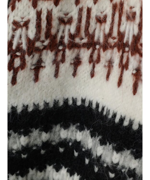 AMERICAN HOLIC フェアアイル柄ニットカーディガン Brown