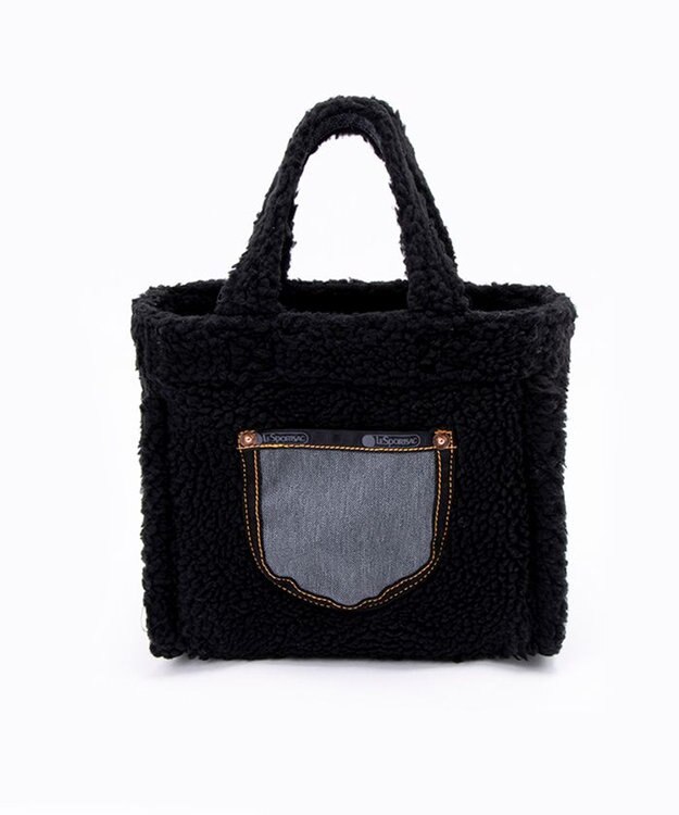 LeSportsac SMALL TWO WAY DENIM TOTE/ブラックデニム/ブラックシェルパ ブラックデニム/ブラックシェルパ
