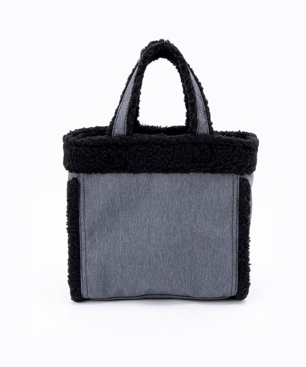 LeSportsac SMALL TWO WAY DENIM TOTE/ブラックデニム/ブラックシェルパ ブラックデニム/ブラックシェルパ