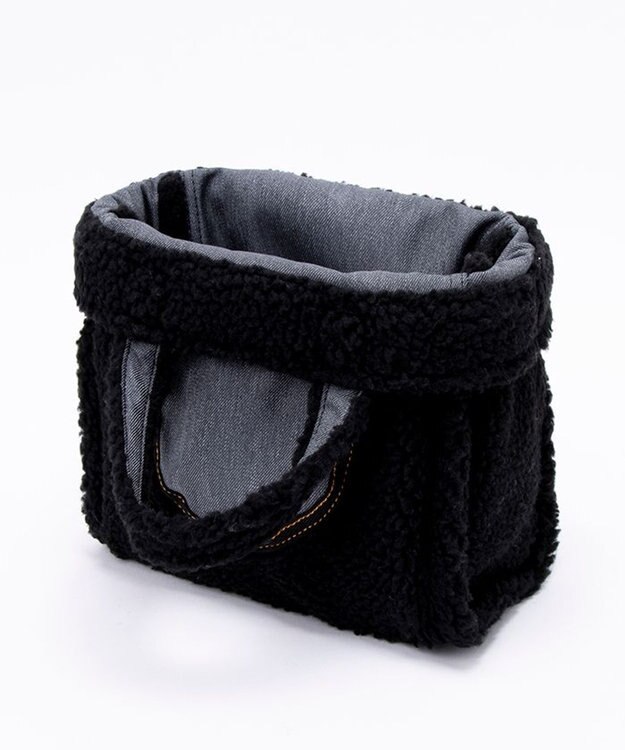 LeSportsac SMALL TWO WAY DENIM TOTE/ブラックデニム/ブラックシェルパ ブラックデニム/ブラックシェルパ