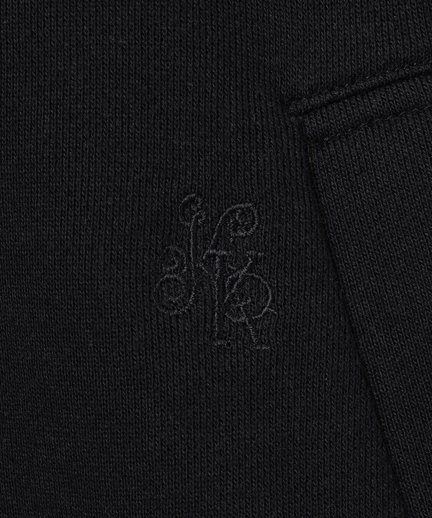 組曲 L ロゴ刺繍入り裏毛パーカー ブラック系