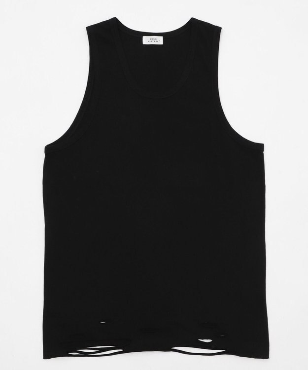 WEGO ダメージタンクトップ ブラック