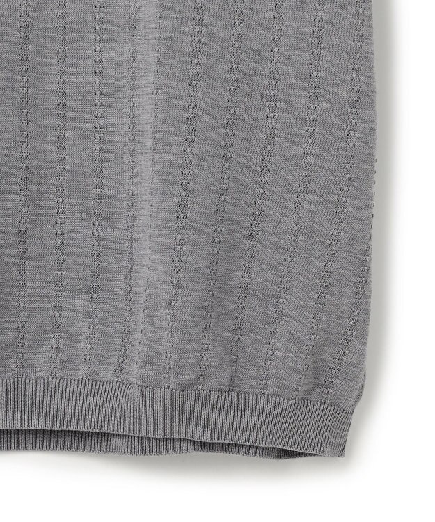 J.PRESS MEN シルクコットン ニットポロシャツ ライトグレー系