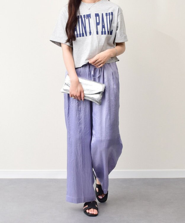 INTER-CHAUSSURES 【ANDREA CARDONE】レザーワイドショルダーバッグ シルバー