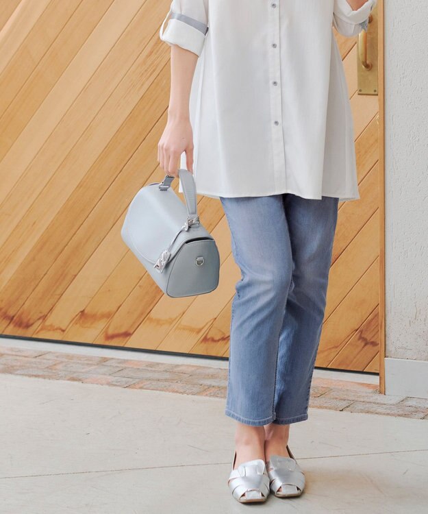 Tiaclasse L 【洗える・ストレッチ】デニムパンツ サックス