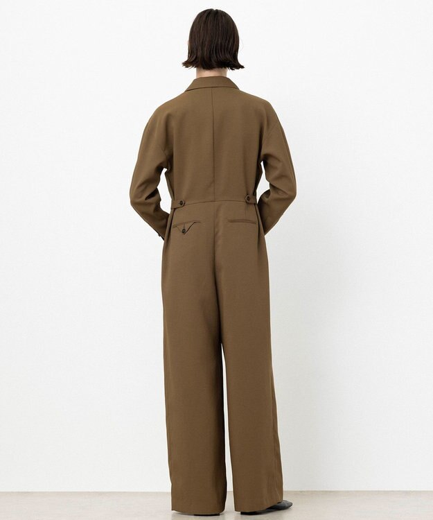 NAVE 【ReNAVE・洗える/UVカット】スパンポリエステル ジャンプスーツ カーキ系