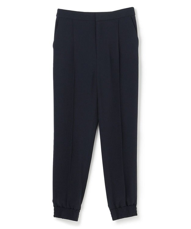 BEIGE， 【洗える】SENTIER / バックサテンジョグパンツ Navy