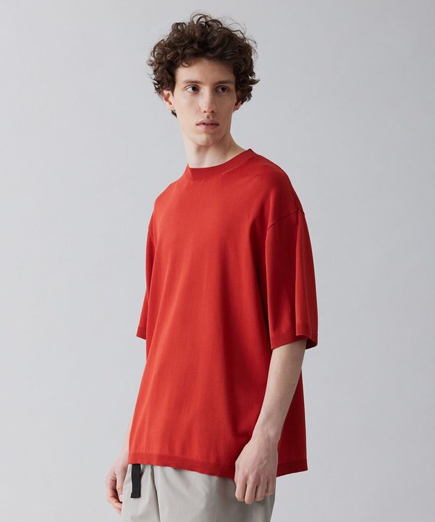 UNFILO MENS 【抗菌防臭】イージーケア ライトニットT [23年春夏商品] オレンジ