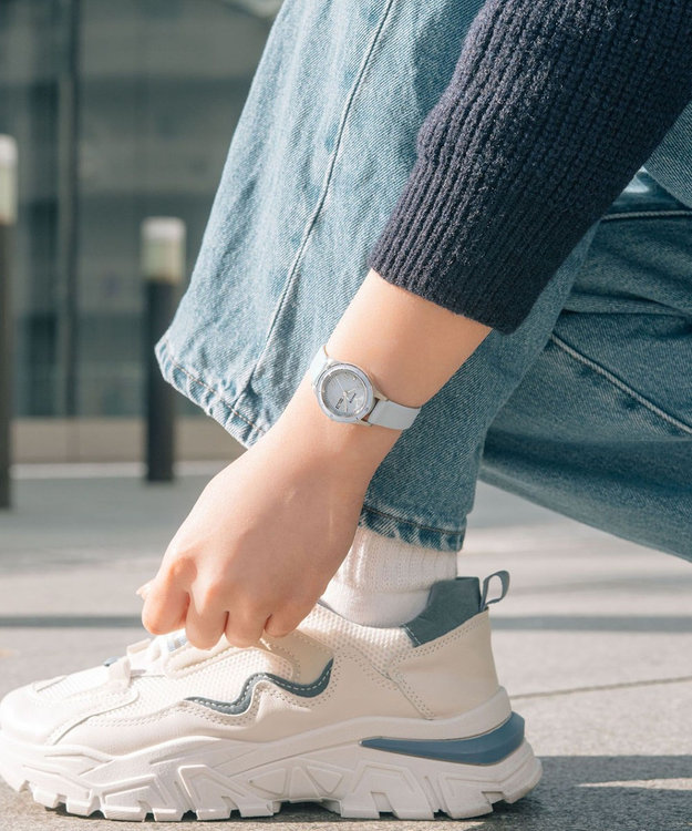 CITIZEN 【電池交換不要 ソーラーテックウオッチ】wicca「ACTIVE LINE」KH3-711-70 シルバー ライトブルー シルバー