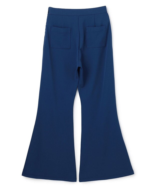 uncrave ジョーゼットダブルジャージー フレアパンツ ブルー