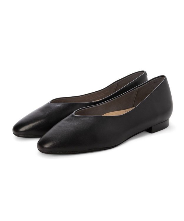 ing <ing>Vカットフラットパンプス ブラック