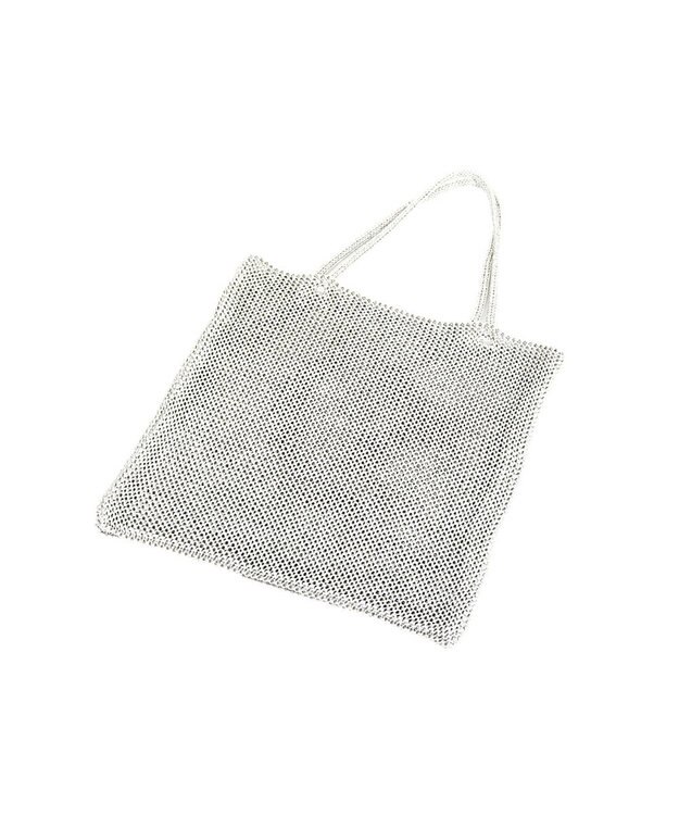 UNBILLION カシュカシュ cachecache / ラメ糸編みトートバッグ シルバー