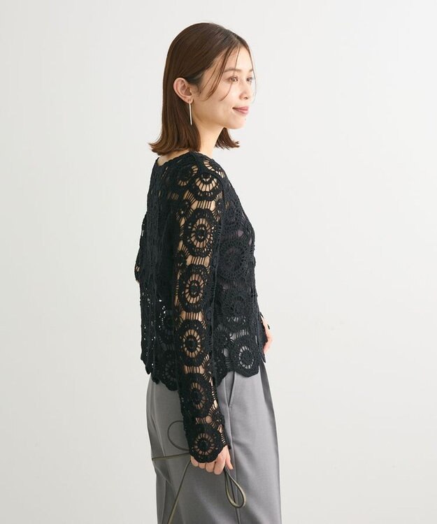 Green Parks ・ＳＵＧＡＲ　ＳＰＯＯＮ　クロシェフラワープルオーバー Black