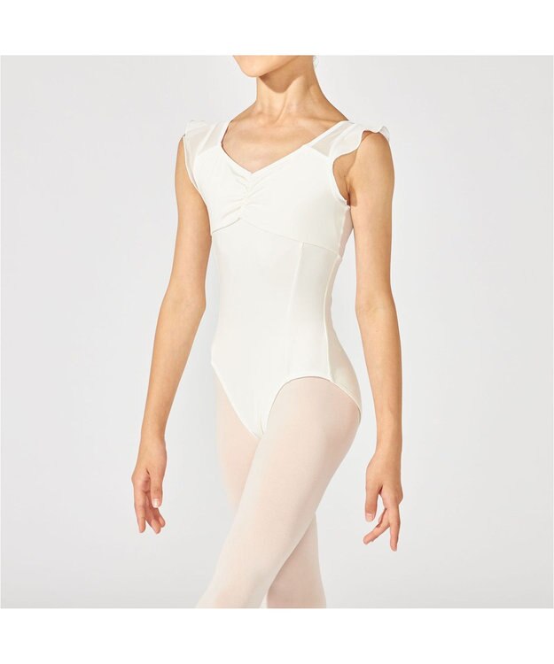 Chacott ノースリーブレオタード オフホワイト