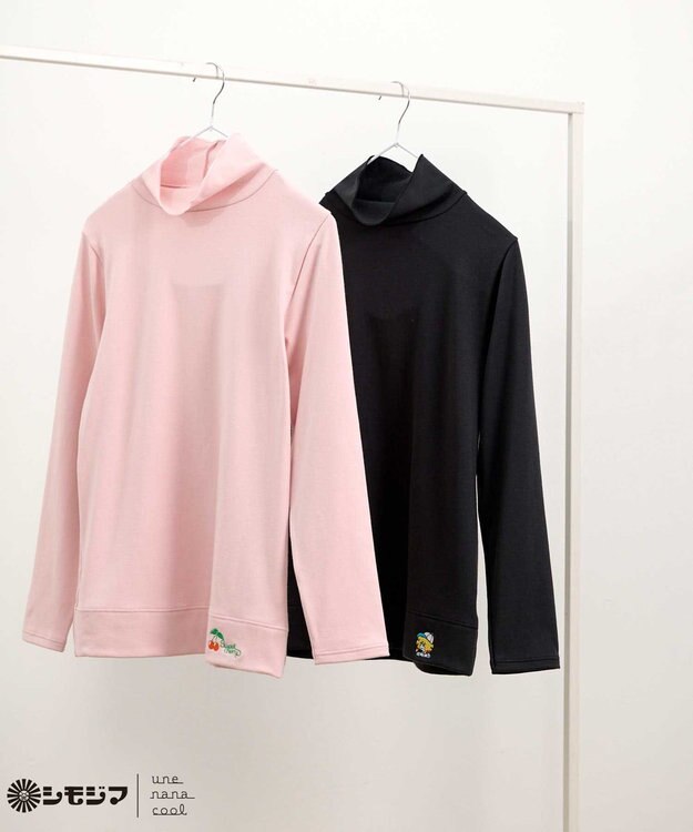 une nana cool MADE WITH シモジマ 裏起毛　タートルネック ピンク