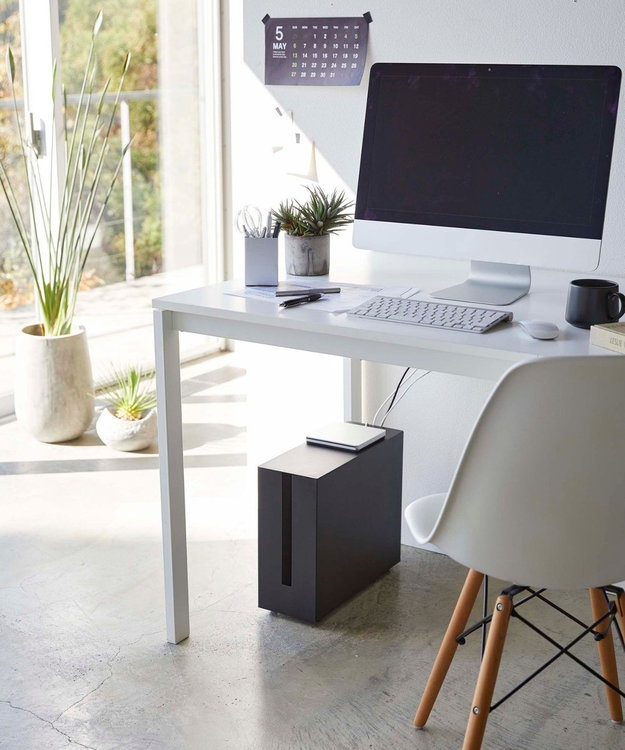 tower キャスター付きケーブル収納ラック タワー ブラック ブラック