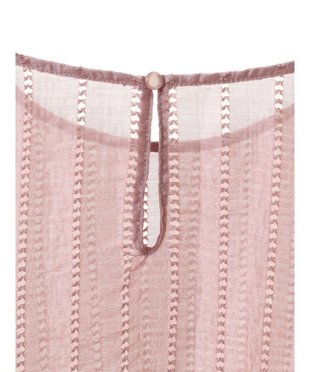 earth music&ecology キャンディースリーブシアーブラウス Dark Pink