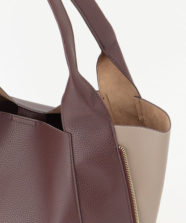 LA BAGAGERIE コンビカラー　ライトウェイトトート ワイン